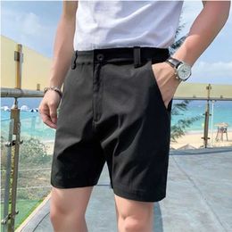 Men's Shorts 2023 Summer Casual Shorts Mens Fashion Solid Colour Business Dress Mens Street Clothing Loose British Style Set Shorts S-3XL S2452899