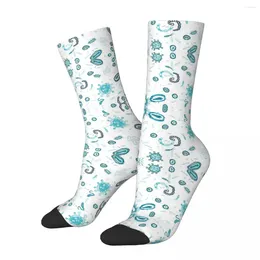 Men's Socks Microbiology Harajuku Sweat Absorbing Stockings All Season Long Accessories For Man's Woman's Gifts
