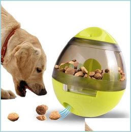 Dog Bowls Feeders Fun Pet Eating Toy Tumbler Leaking Food Ball Dog Puzzle Bowl Feeder Supplies Home Garden Home201 Dhkbb3631217