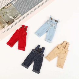 Doll Apparel Dolls Fashion Mini Jeans Overalls jumpsuit doll clothing accessories doll clothing dress up toys 1/12 doll Ob11 doll WX5.27