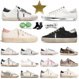 Designer Low Stars Golden Shoes Star Sneakers Women OG Sequin Italy Classic Black White Red Silver Pink Glitter Do-old Dirty Men Platform Bottoms Casual Sports Office