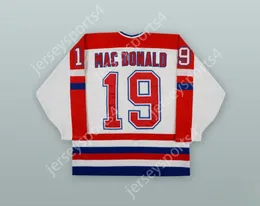 Custom LANE MCDONALD 19 TEAM USA WHITE HOCKEY JERSEY Top Stitched S-M-L-XL-XXL-3XL-4XL-5XL-6XL