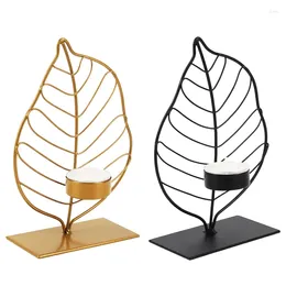 Candle Holders Nordic Style Leaf Holder Metal Candlestick Candelabrum Stand Candlelight Dinner Party Decoration