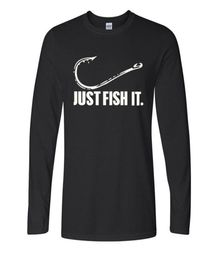 2019 New Love Fishing TShirt Fashion Men Fish It Funny Fishing Angler Hook BaitTackle Preshrunk Cotton Long Sleeve T shirt X12277014373