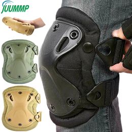 4Pcs/Set Military Tactical Multicam Knee Elbow PadsAdjustable Skate Protective Pad Army Combat Airsoft Hunting Safety Gear 240528