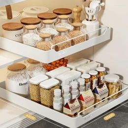 Kitchen Storage Cabinet Drawer Type Free Installation Of Stainless Steel Bowl Tray Shelf Convenient Under-Sink