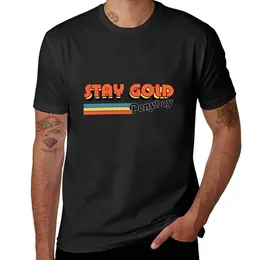 Men's Polos Stay Gold PonyboyRetro Movie T-Shirt Anime Clothes For A Boy Summer Big And Tall T Shirts Men