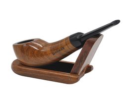 Wooden Smoking Pipes Handmade Wooden Durable Tobacco Smoking Pipe With Smoking Accessories Color Random Gift Bag Packaging7534395