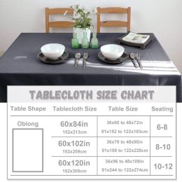 RYB HOME Table Running Waterproof tablecloth Easy To Clean for Family Dinners Parties Indoor Outdoor Parties Dust Resistant