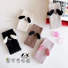 5PCS Korean Children Baby Girls Knee High Long Cotton Cute 3D Dog Ear Socks Kid Spring Clothing for Boy Girl Toddler Stockings