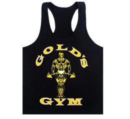 Tank Top Men Sleeveless Shirt Bodybuilding Stringer Fitness Men039s Cotton Singlets Muscle Clothes Workout Vest 8079027