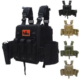 Outdoor Quick Detach Vest Sports Airsoft Gear Molle Pouch Bag Carrier Camouflage Combat Assault Body Protector Chest Rig NO06-036B Iiamv
