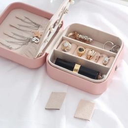 1pcs Double Layer Storage Box Ladies Light Luxury Style Clever Compartment Design Leather Jewelry Box