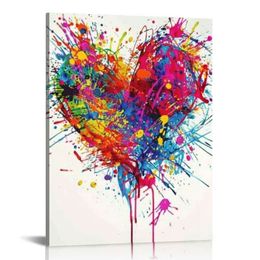 Paintings On Canvas Wall Art,Heart Love Personalised Watercolour Print Housewarming Gift Personalised Gift Wedding Gift LGBT Gay Lesbian Gift Wall Ar