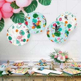 Party Decoration Hawaii Paper Flamingo Parrot Lantern Lets Decor Kids Favour Happy Aloha Tropical Supplies