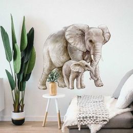 Wall Decor Cartoon Animals Elephant Wall Decal for Childrens Room Wall Decoration Background Wall and Room Wall Art Sticker d240528