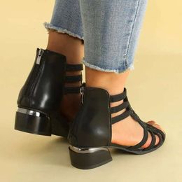 Sandals Woman s Summer 2024 Thick Heel Strap Diamond Outdoor Casual Shiny Indoor Female Shoes Sandalias Sandal Caual 5ad Shoe ia