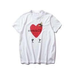cdgs shorts sleeve designer t shirt play t Shirts Heart Badge Brand Fashion Womens Short Sleeve Cotton Top Polo Shirt commes des garcon shirt Clothing 973