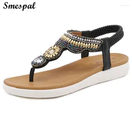 Casual Shoes Sandals Women Summer Bohemian Style Retro Ethnic Chic String Bead Slippers