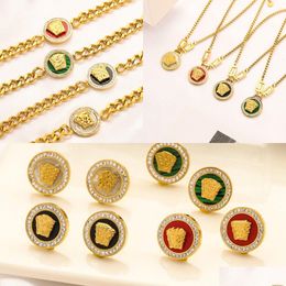 Bracelet Earrings Necklace Jewellery Set Designer 18K Gilded Womens Gift Spring Pendant Fashion Love Charm Chain Drop Delivery Sets Ot150