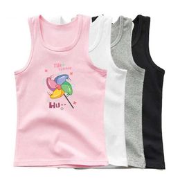 Tank Top 2024 Summer Cute Girls Windmill Gift Tank Tops Sports Vest Undershirt Kids Kawaii Sleeveless T-shirt Y240527