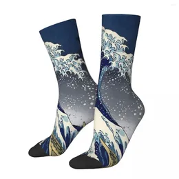 Men's Socks Great Wave Kanagawa Night Harajuku Sweat Absorbing Stockings All Season Long For Man's Woman's Birthday Present