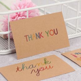 30pcs/pack Kraft Supporting Business Package Decoration Thank You For Your Order Card With Love 2024 New