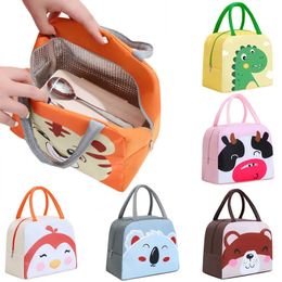 Cute Cartoon Animal Tote Insulated Thermal Lunch Bag Picnic Food Storage Box Cooler Bags 240517