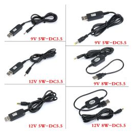 USB Step Up Cable USB DC 5V to DC 9V DC 12V Step Up Boost Module Converter Adapter Cable 5W 8W 3.5*1.35/5.5*2.1mm Connector Plug