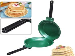 Pans DIY NonStick Flip Pan Double Sided Pancake Maker Omelette Pan Healthy Frying General Use For Gas And Induction Cooker5389340