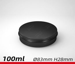 Empty Round Organiser Cosmetic Jars Aluminium Black Cases Cans Screw Threads Lids Metal Box Tin Makeup Tea Food 2 2mlc C27412263