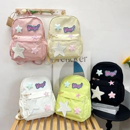 Storage Bags Y2K Lovely Girl Backpack Star Trendy Bag Students Female Sports Cartoon Backpacks For Women Mochilas Travel Rucksack