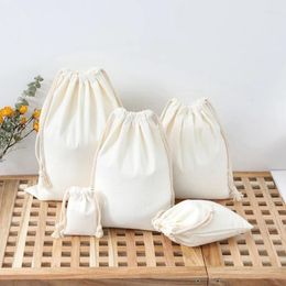 Shopping Bags Custom Name Drawstring Canvas Bag Storage Po Pouch DIY Cord School Change Shoe Home Organizer