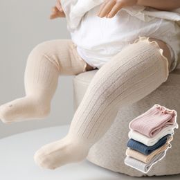 Spring Soft Baby Socks Solid Colour Baby Boys Girls Long Socks Newborn Infant Knee High Socks Kids Floor Socks
