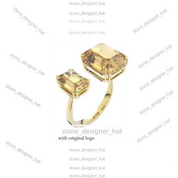 Swarovskis Rings Designer Swarovskis Jewelry for Women Original Quality Band Rings New Fashionable And Simple Square Elegant Rings fe90