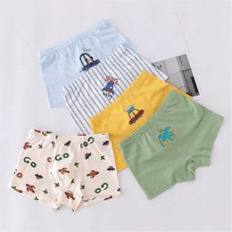 Panties 5 pairs of childrens underwear boys flat angle baby four-corner childrens Shorts Boys Cotton not clip pp Y2405288HPA