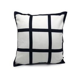 Blank Sublimation Pillow Case Black Grid Heat Transfer Throw Cushion Cover Home Sofa Pillowcases 4040cm DDA5478548105