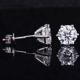 Customise Loose Moissanite Gemstone Gold Lab Grown Diamond Studs Earrings For Gifts