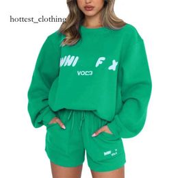 Whites Foxx Hoodies Short Luxury Women Designer Clothing Hoodies Tracksuit Fashion Sports Long Sleeves Pullover Hooded Woman Track Suits 6509