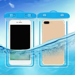 Mobile Phone Luminous Case Waterproof Bag Underwater Diving Swimming Phone Pouch Cover PVC Sealed Bag Phone Accessories