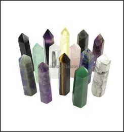 Arts And Crafts Arts Gifts Home Garden 67Cm Complete Variety Quartz Pillar Energy Stone Wand Reiki Healing Obelisk Tower Points G5337543