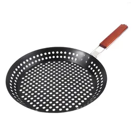 Pans Grilling Skillet Foldable Handle Nonstick Indoor Or Outdoor Pan For Baking Camping Home