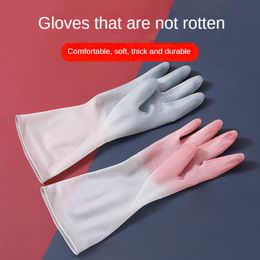 Durable Latex Rubber Gloves For Women's Household Dishwashing Gloves Summer Household Kitchen Cleaning Laundry Waterproof