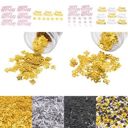 Banners Streamers Confetti 15g Glitter Rose Gold Silver Happy Birthday Number 18 30 40 50 60 Sprinkle Confetti Wedding Ceremony Birthday Party Anniversary d240528