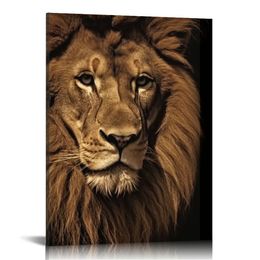 - Lion Wall Art Canvas Painting Framed and Ready to Hang Large Contemporary Pictures Abstract Lion Canvas Prints for Home Living Room Bedroom Decoration