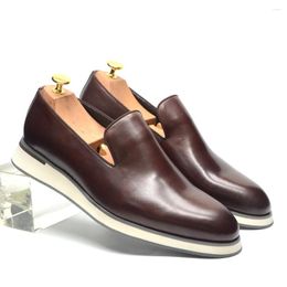 Casual Shoes Classic Genuine Leather Loafer For Men High Quality Luxury Handmade Minimalist Style Social Original Man Sneakers