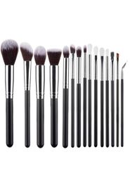 Professional 15pcs Black Makeup brushes Set Powder Foundation Eyeshadow Blush Brush Soft Synthetic Hair Cosmetic Make Up Beauty To5384722