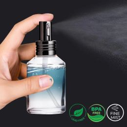 100ml Perfume Bottle Glass Spray Bottle 3.5oz Empty Fine Mist Refillable Travel Bottle Essential Oil Sprayer With Nozzle Cover