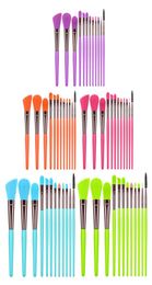 Makeup Brushes Set 12PCS Eyeliner Eyelash Solid Eye Shadow Cosmetic Blending Beauty Make Up Brush Set Tool Kit9758011