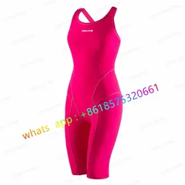 Women's Swimwear Swimsuit Open Back Knee Length One Piece Women Body Engineering Competition Jumpsuit 2024